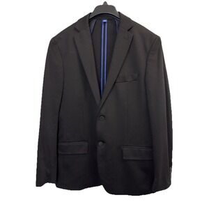 Apt 9 Knit Sport Coat Blazer Men 42R Black Premier Flex Slim Fit